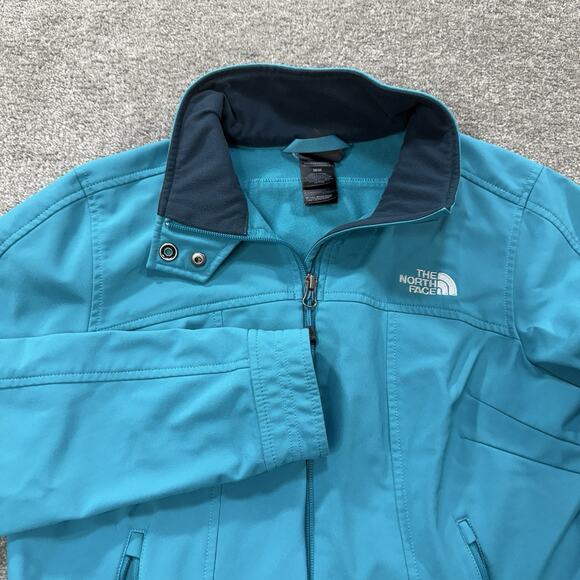 The North Face WindWall Womens Softshell Jacket M Outdoor Hiking Teal Blue - Picture 1 of 12